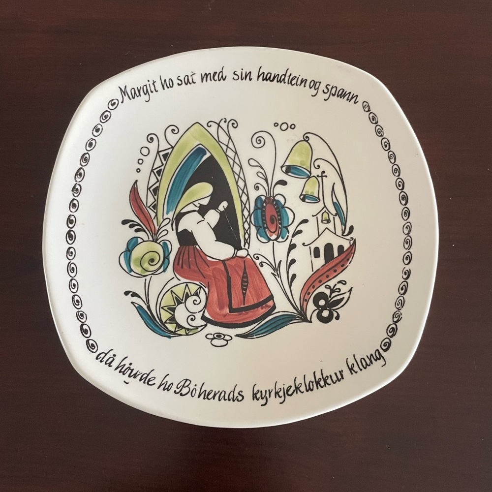 Stavangerflint Handpainted Ceramic Plate